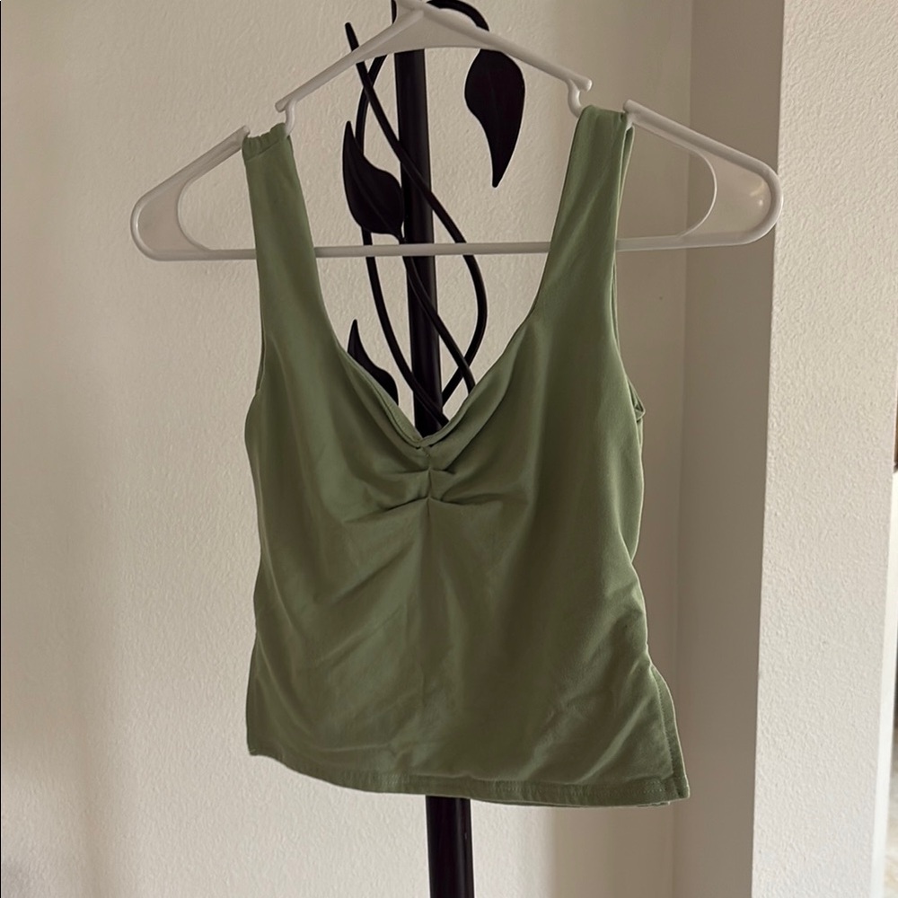 Green Sleeveless Women's Top